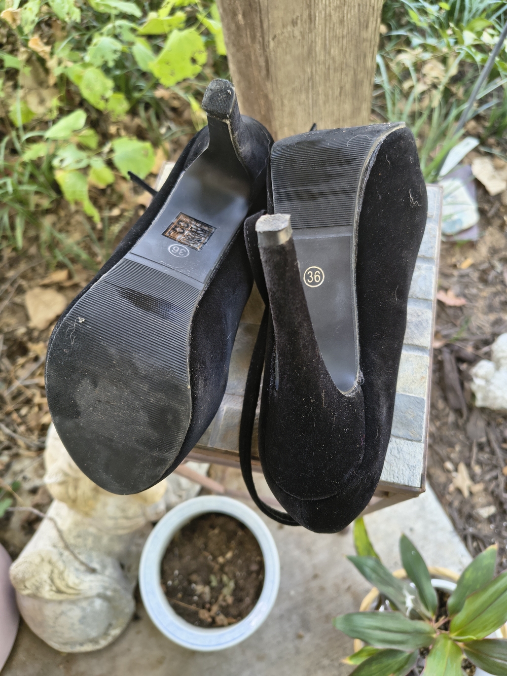 Classic Black Velvet Women's High Heels - Size 36